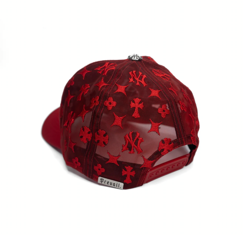 NY RED CHROME MONOGRAM