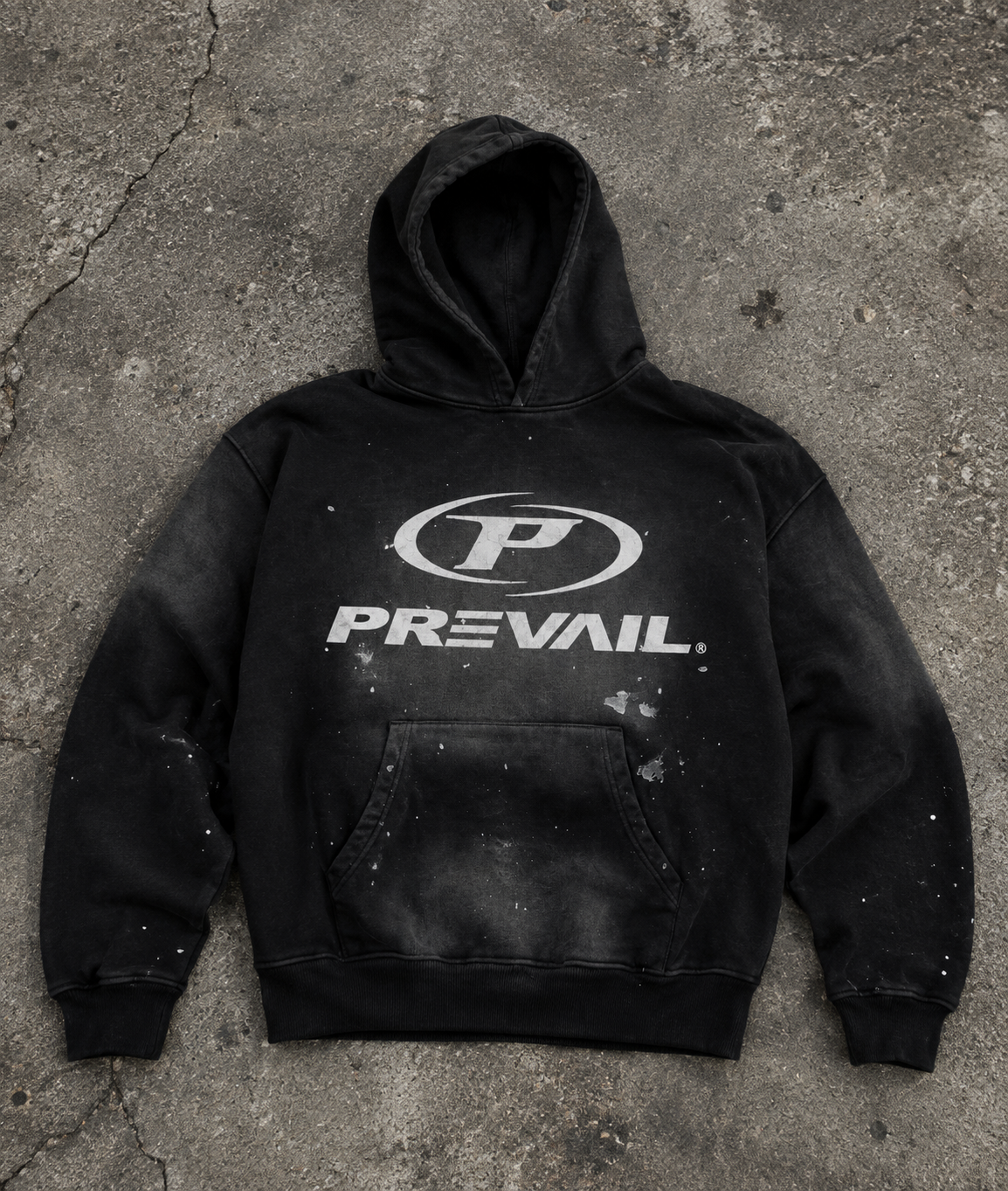 P-Sport black splatter hoodie